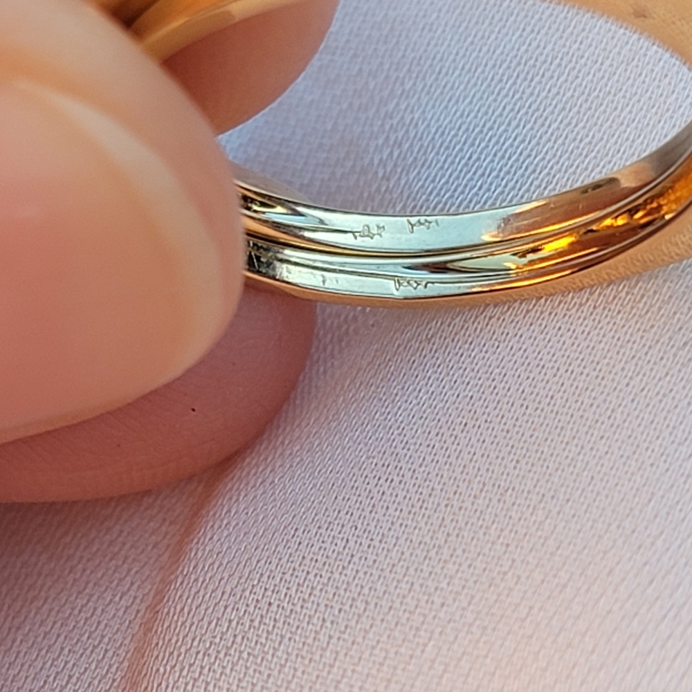 Solid 14k Square Ring Set - image 3